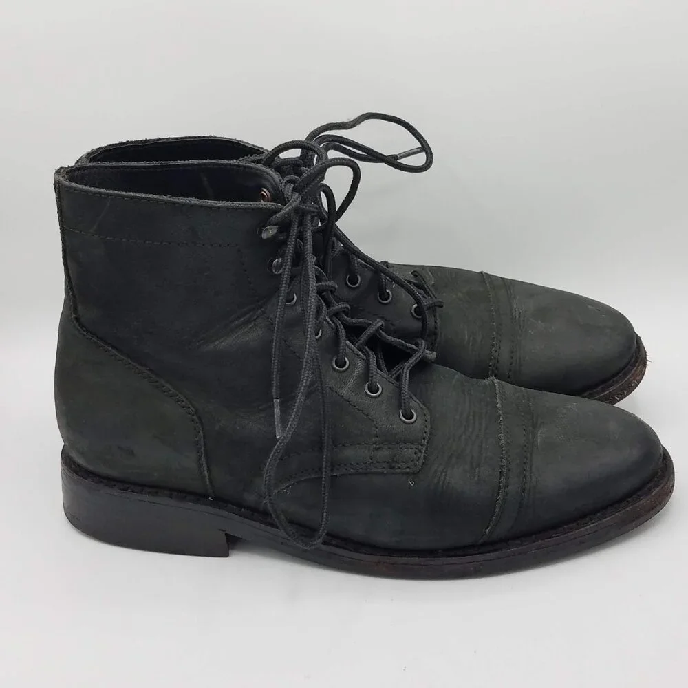 Thursday Boot Company Captain Boots Mens 10 Matte Black Leather 21035 2833 Size: